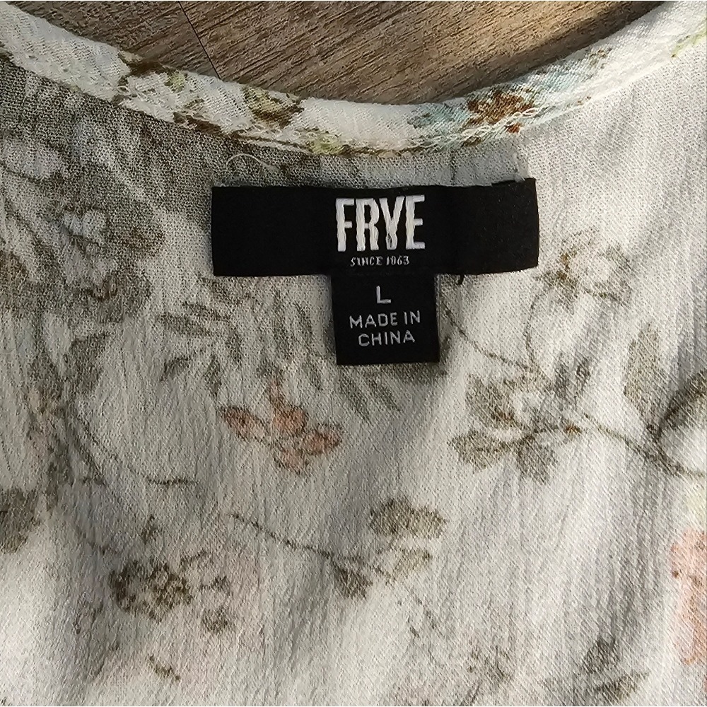 Frye White Floral Sleeveless Tank Midi Dress Size Large - Picture 7 of 11